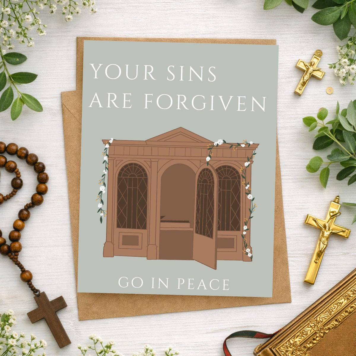 Confession Catholic Sacrament Card: First Reconciliation Card