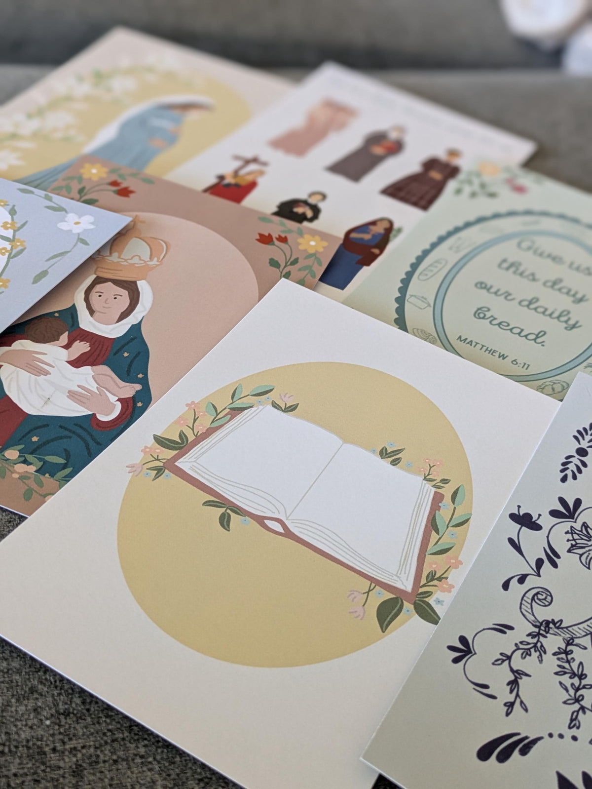 Catholic Mom Prayer Cards Set: Gift for Mom, Mother's Day