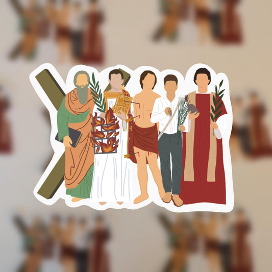 Male Saint Martyrs: Catholic Sticker, Gift for Him, Confirmation Gift